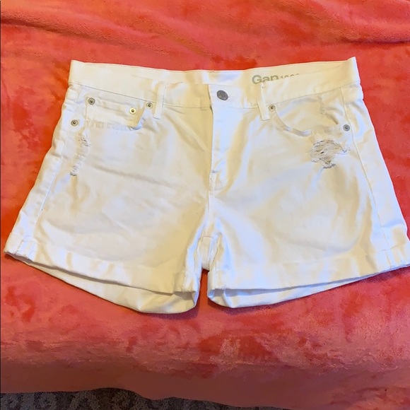 GAP Pants - Gap Distressed White Denim Shorts